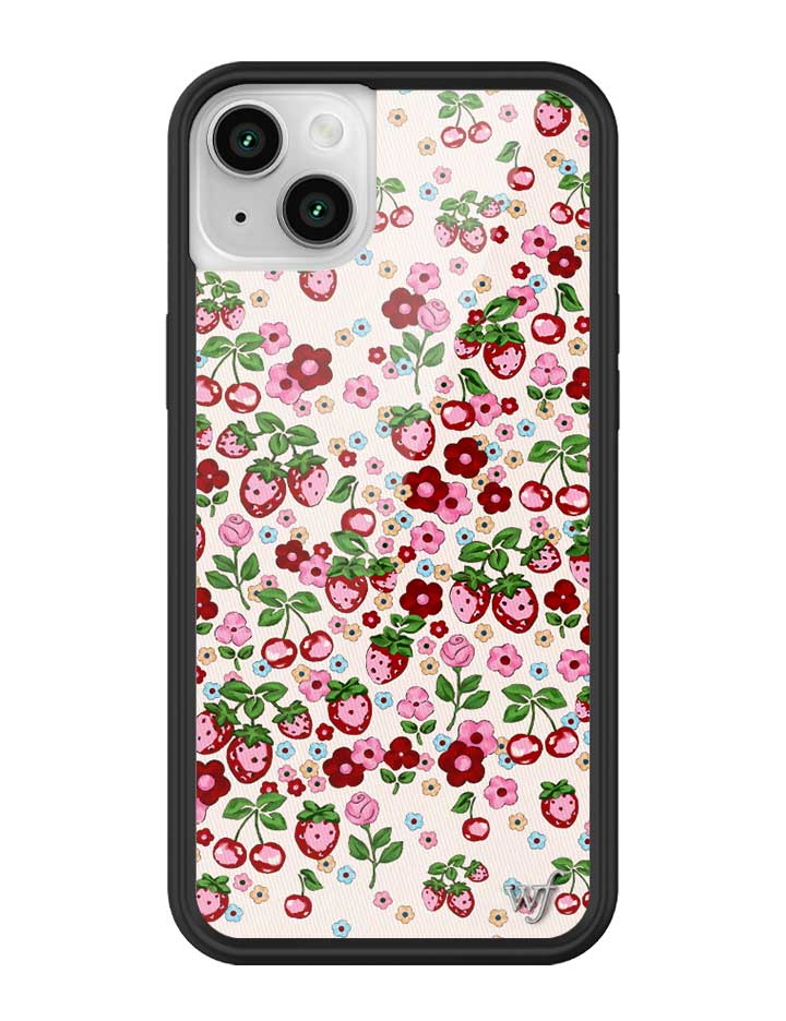 Berry World Floral Strawberry Cherry iPhone Case - Image 29