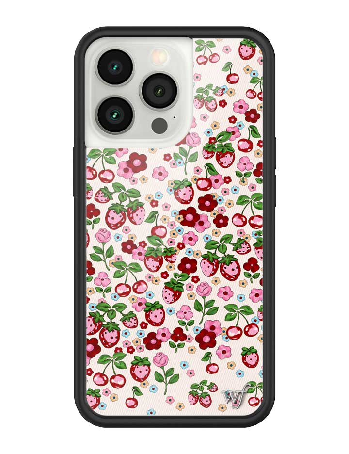 Berry World Floral Strawberry Cherry iPhone Case - Image 27