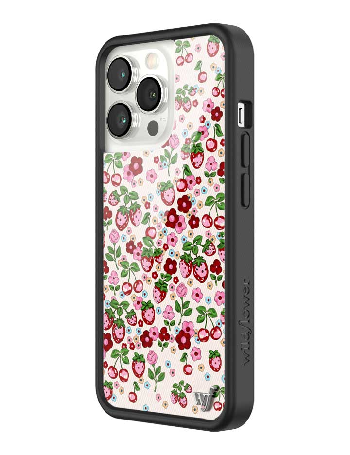 Berry World Floral Strawberry Cherry iPhone Case - Image 28
