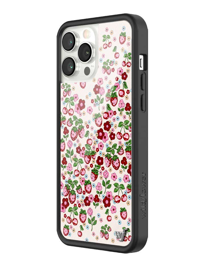 Berry World Floral Strawberry Cherry iPhone Case - Image 26
