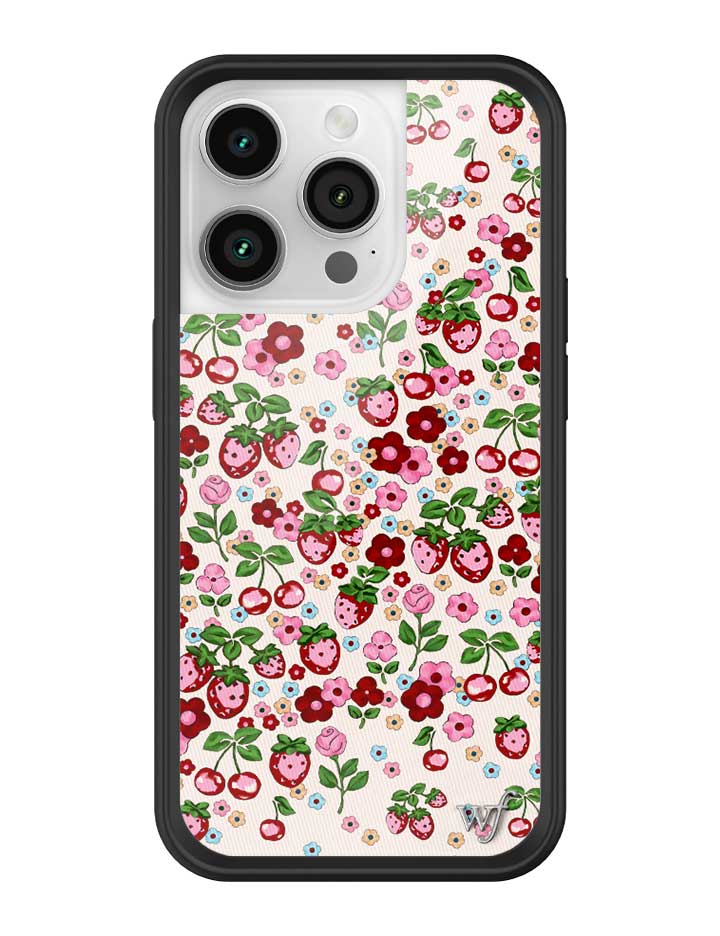Berry World Floral Strawberry Cherry iPhone Case - Image 21
