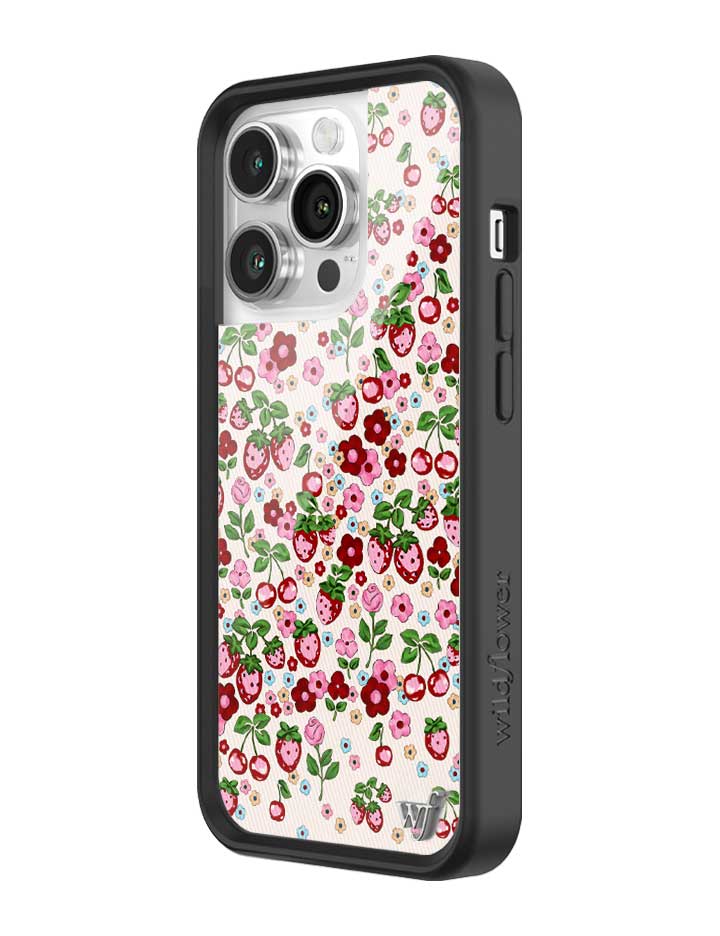 Berry World Floral Strawberry Cherry iPhone Case - Image 22