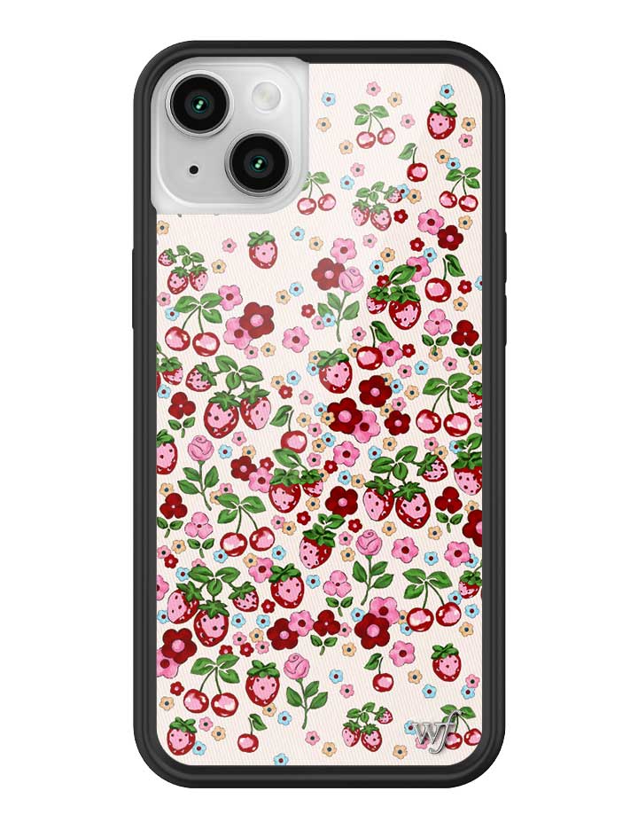 Berry World Floral Strawberry Cherry iPhone Case - Image 19