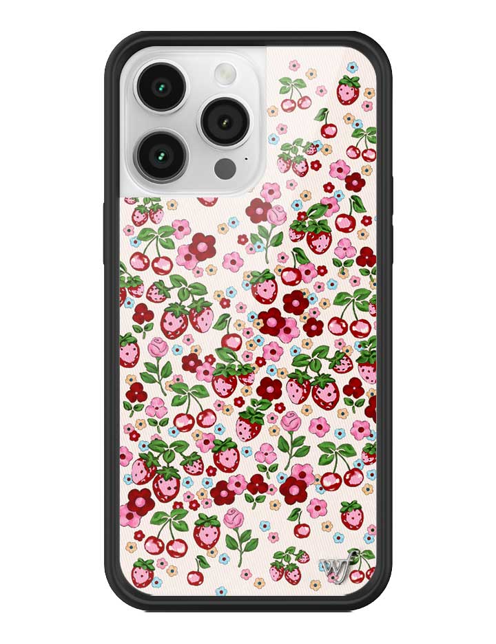 Berry World Floral Strawberry Cherry iPhone Case - Image 17