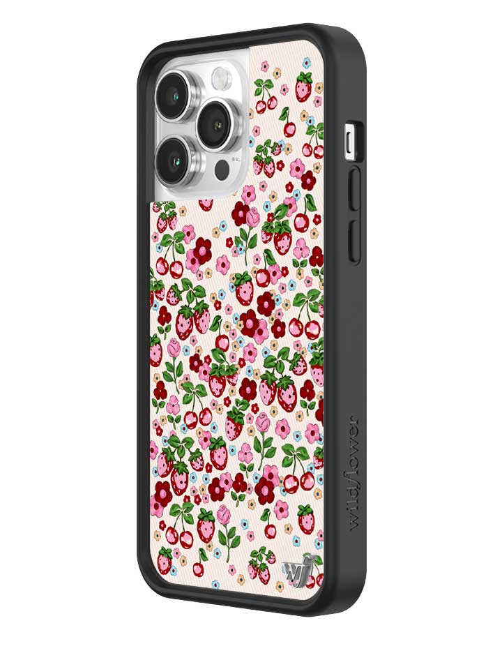 Berry World Floral Strawberry Cherry iPhone Case - Image 18