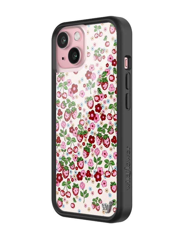 Berry World Floral Strawberry Cherry iPhone Case - Image 16