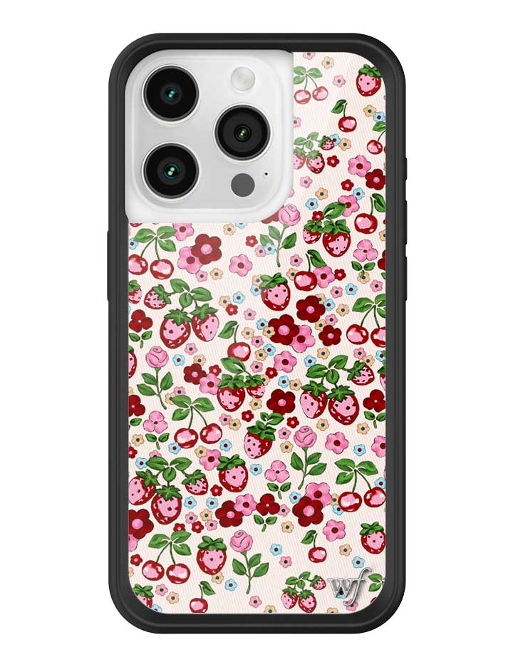 Berry World Floral Strawberry Cherry iPhone Case - Image 13