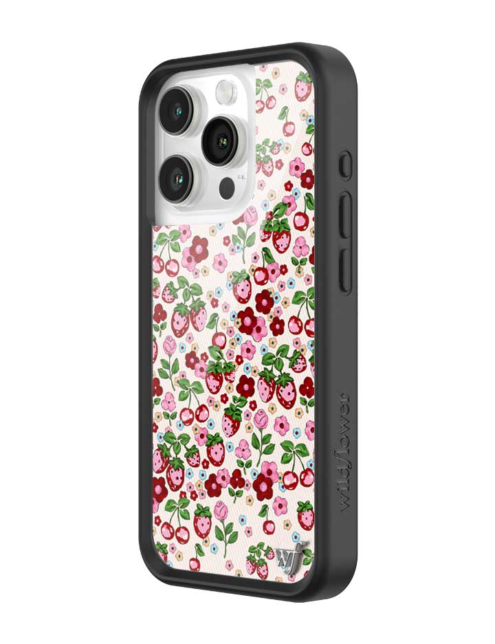 Berry World Floral Strawberry Cherry iPhone Case - Image 14