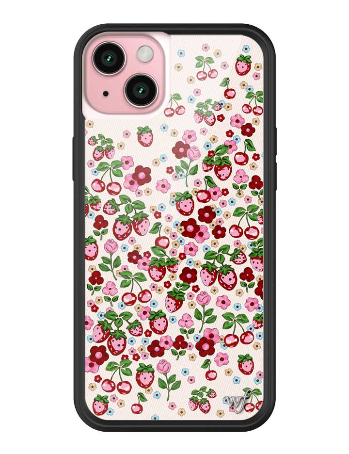Berry World Floral Strawberry Cherry iPhone Case - Image 11
