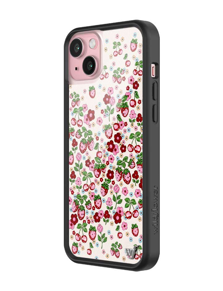 Berry World Floral Strawberry Cherry iPhone Case - Image 12