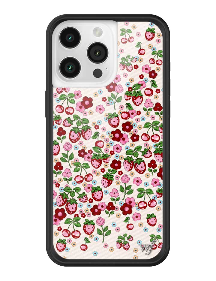 Berry World Floral Strawberry Cherry iPhone Case - Image 9
