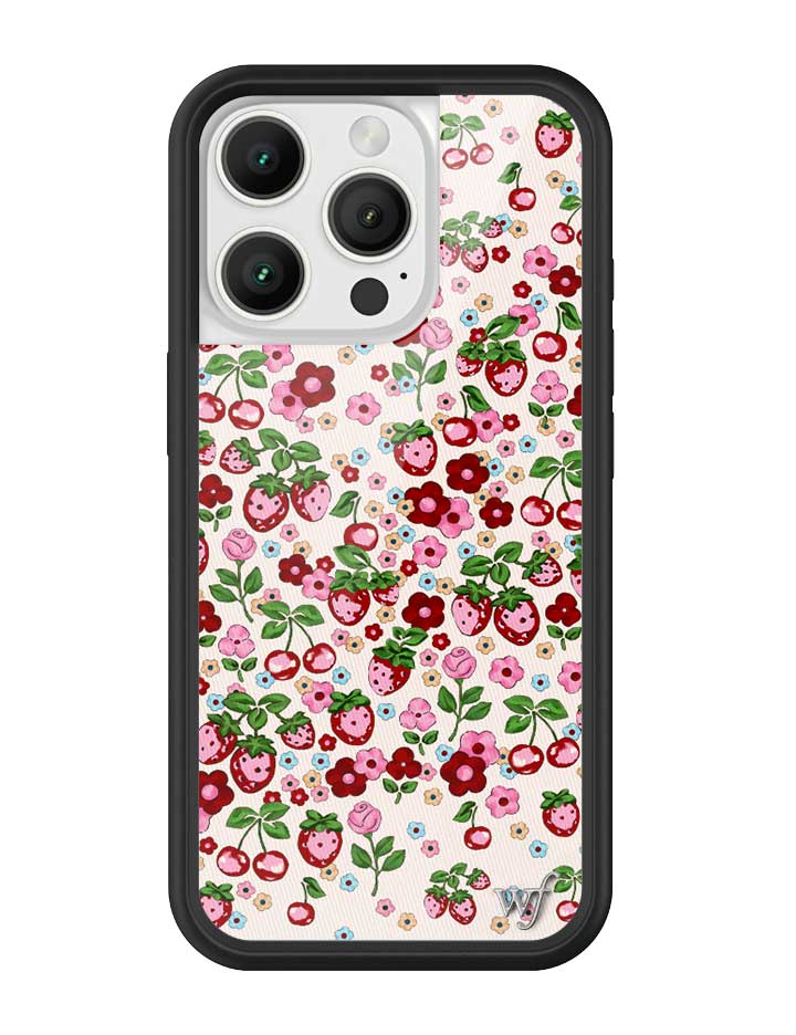 Berry World Floral Strawberry Cherry iPhone Case - Image 5