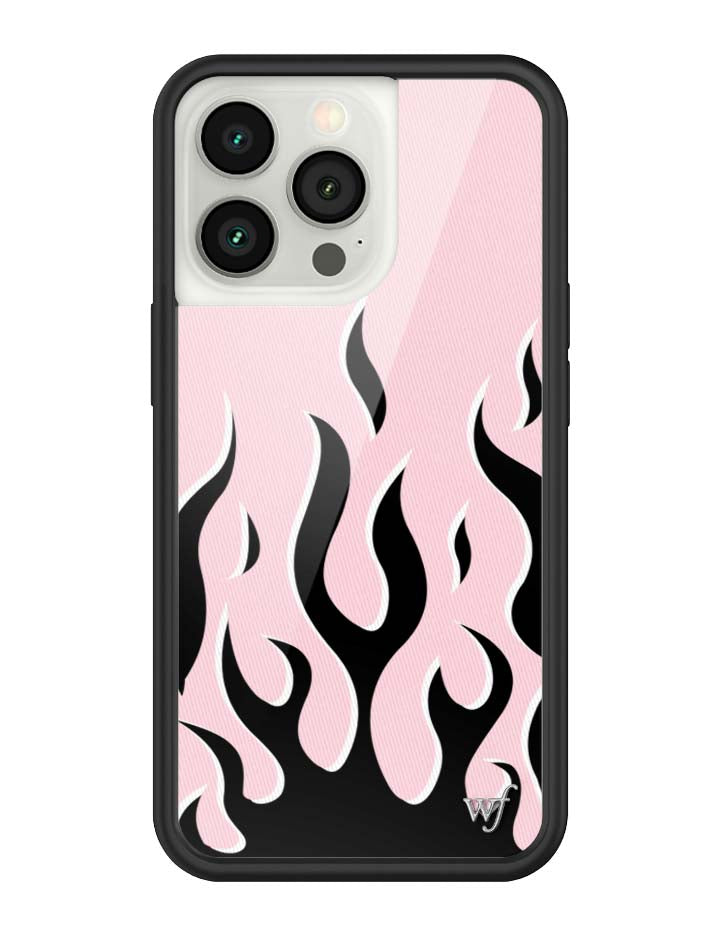 Flames | Pink & Black iPhone Case