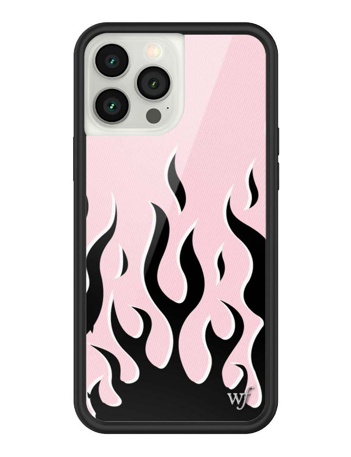 Flames Pink and Black iPhone Case Limited Edition Design - Image 35