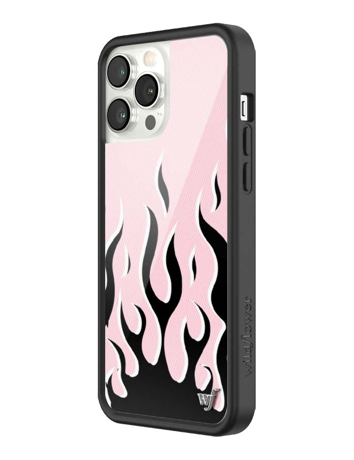 Flames | Pink & Black iPhone Case