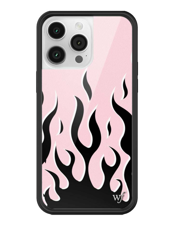 Flames | Pink & Black iPhone Case