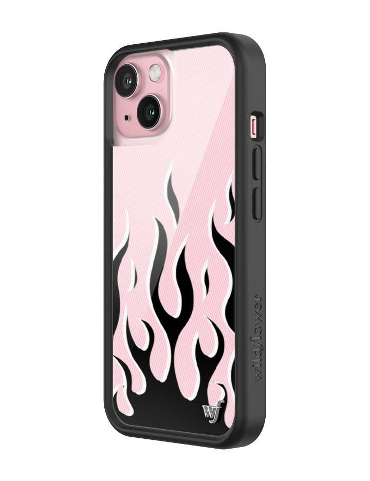 Flames | Pink & Black iPhone Case