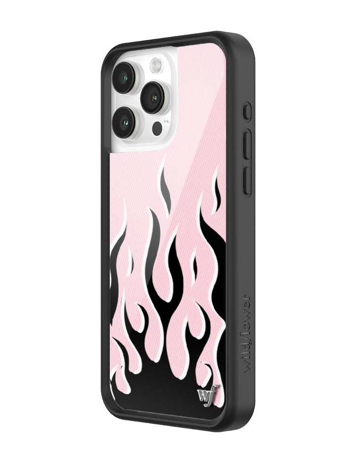 Flames | Pink & Black iPhone Case
