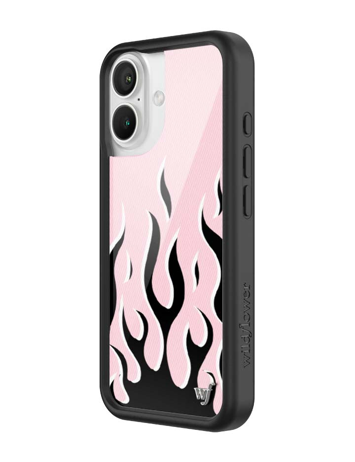 Flames | Pink & Black iPhone Case