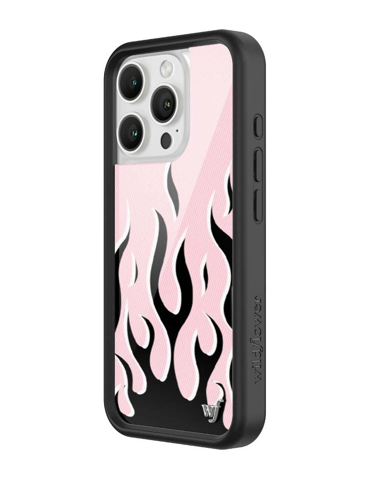 Flames | Pink & Black iPhone Case
