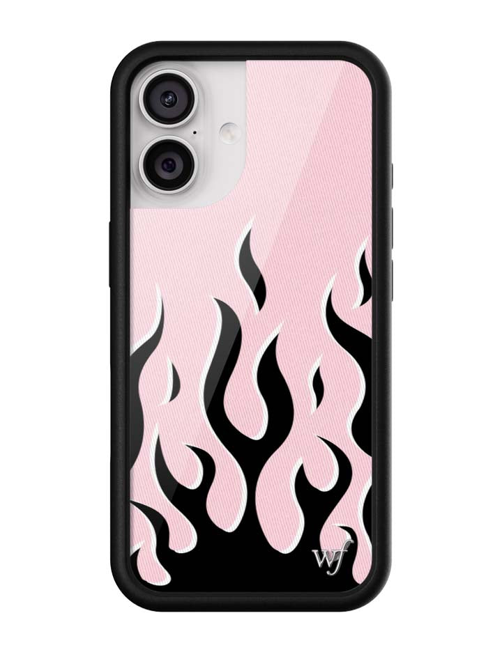 Flames | Pink & Black iPhone Case