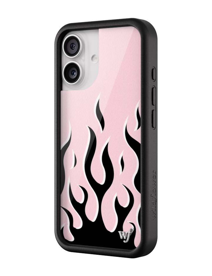 Flames | Pink & Black iPhone Case