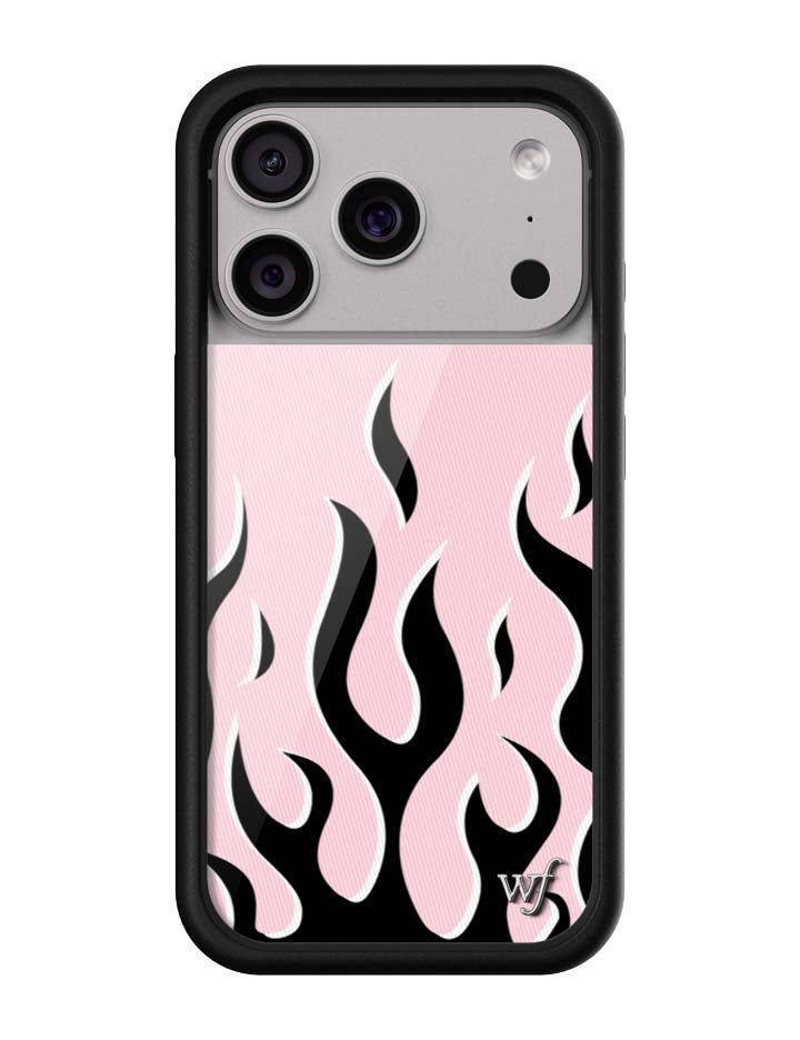 Flames Pink and Black iPhone Case Limited Edition Design - Image 4