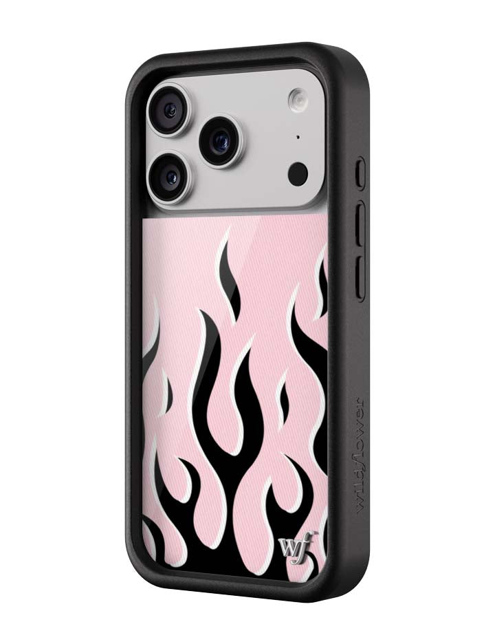 Flames Pink and Black iPhone Case Limited Edition Design - Image 5