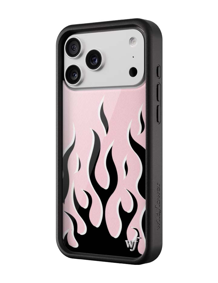 Flames Pink and Black iPhone Case Limited Edition Design - Image 2