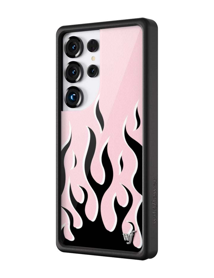 Flames Samsung Galaxy Case in Pink and Black Limited Edition - Image 2