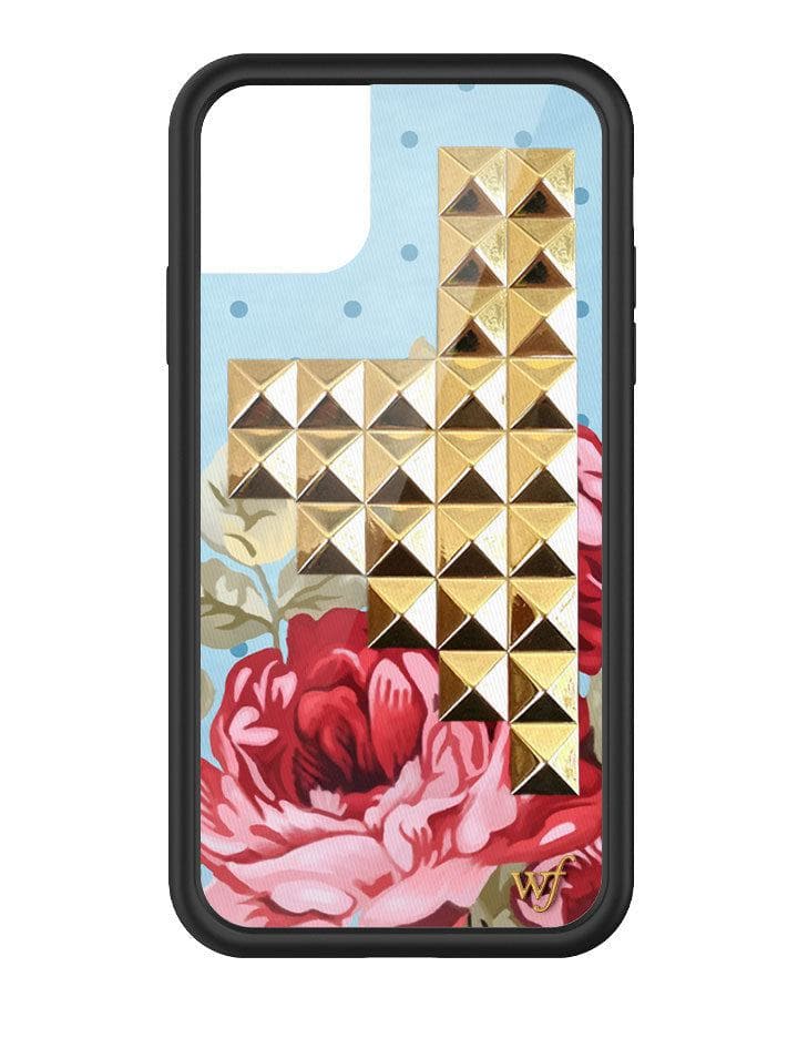 Blue Floral Stud iPhone Case