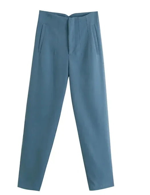 Elegant High Waist Pencil Trousers for Women