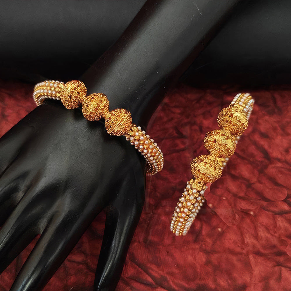 High Gold Designer Fancy Bangle Set for Party Wear