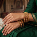 Set of 6 North Indian style antique finish bangles for grand events