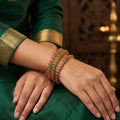 Antique style set of 4 high gold polish bangles