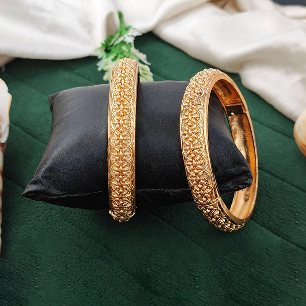 Traditional Stone Studded Antique Bangle Set for Ethnic Weddings