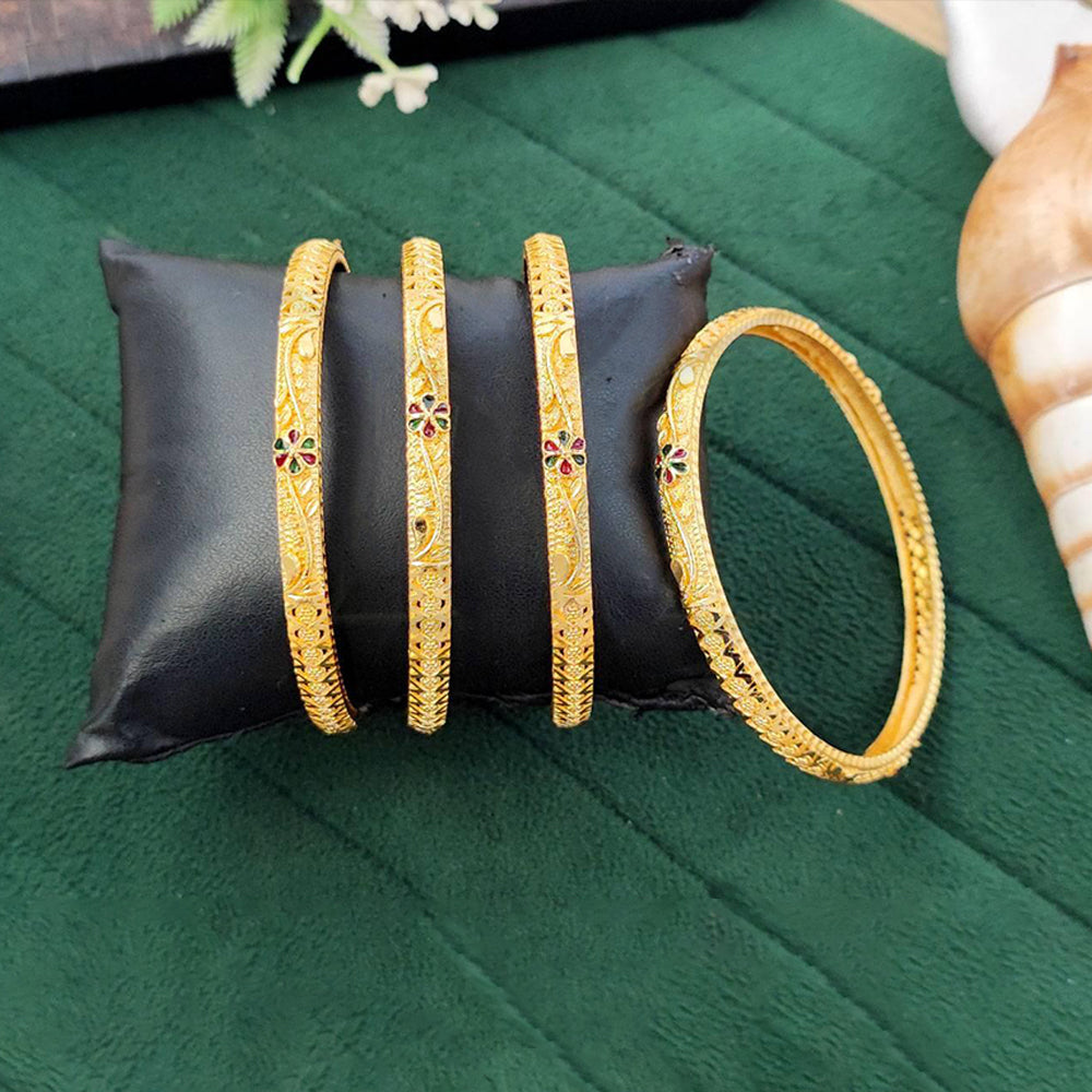 Antique Floral Design Bangle Set for Women – Traditional Jewelry