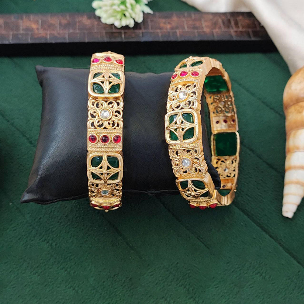 Traditional Rajwadi polish bangles with intricate designs for a royal look