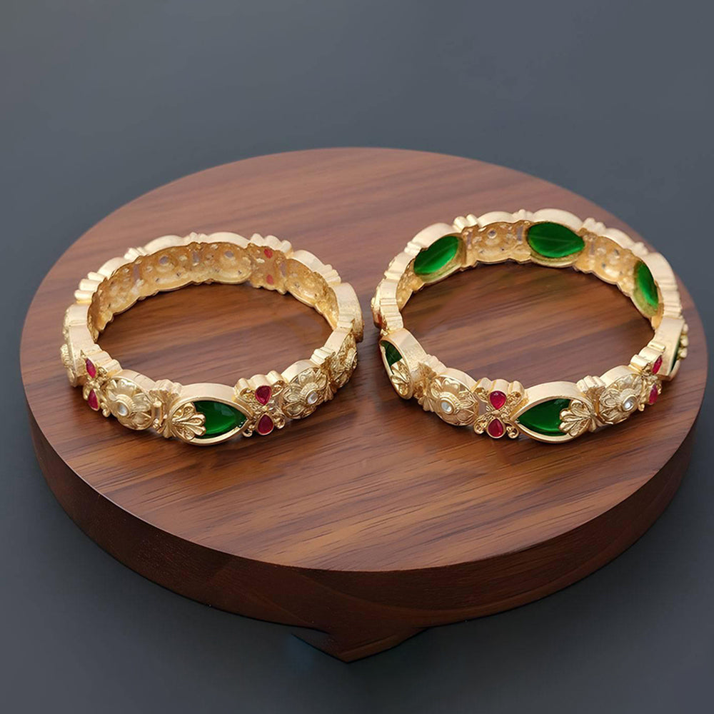 Designer Floral Pattern Bangles Set for Wedding Wear