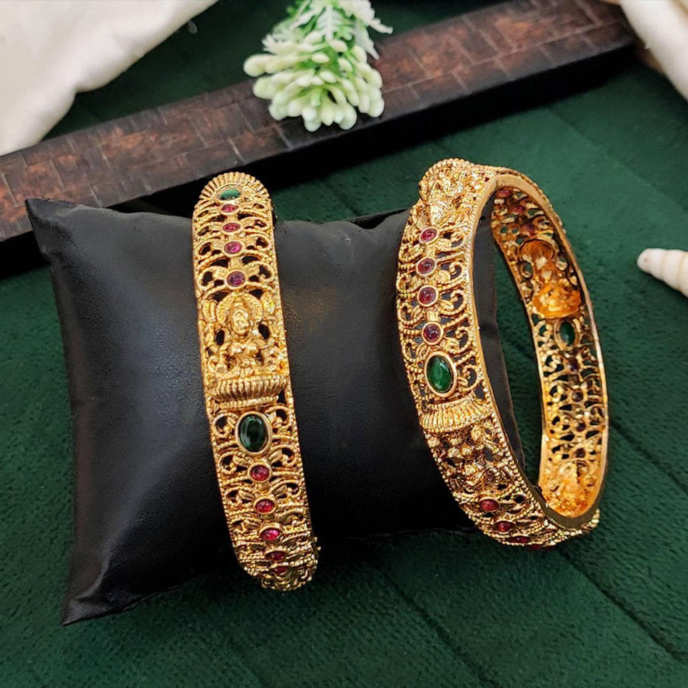 Ethnic Designer Temple Style Bangles for Traditional Festivals
