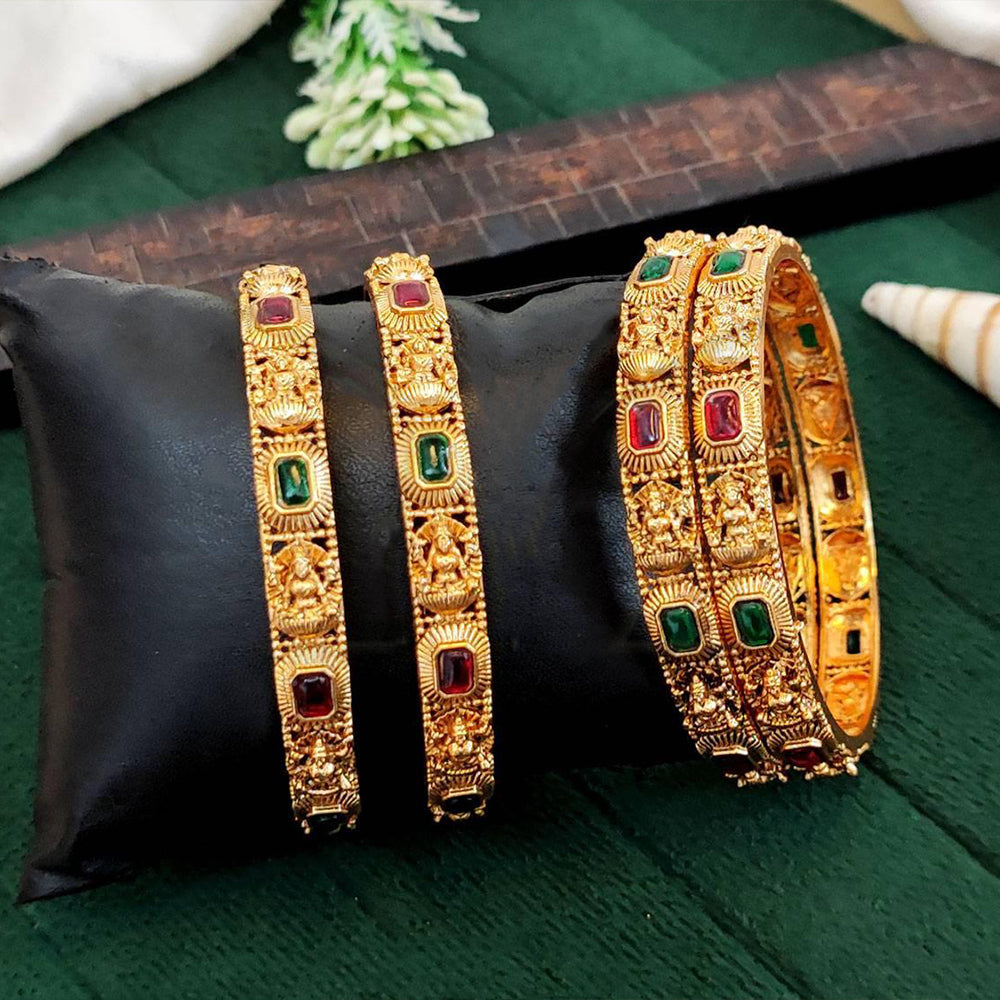 JS Fashion South Indian style bridal bangle set with intricate traditional detailing