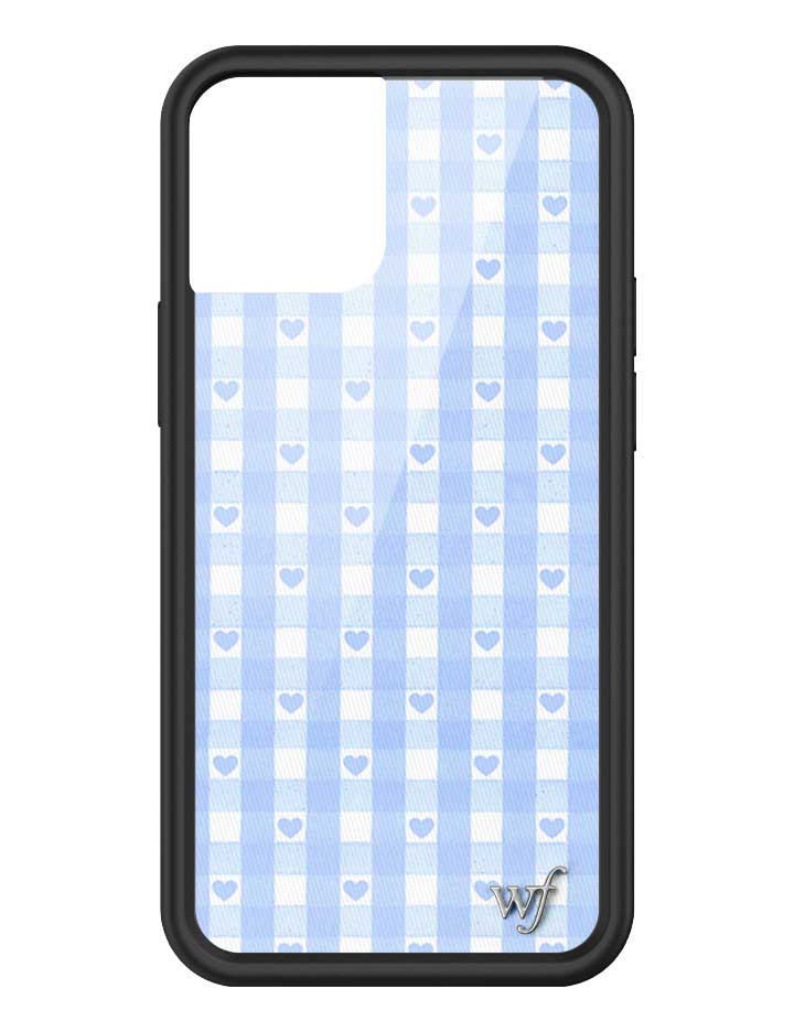 Blue Gingham Hearts iPhone Case - Image 31