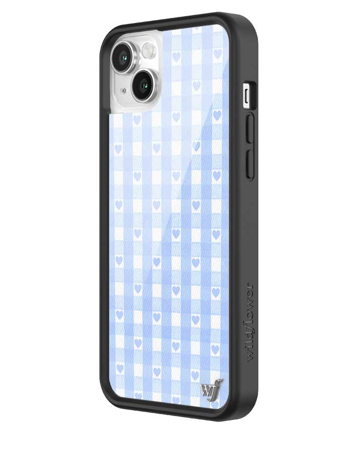 Blue Gingham Hearts iPhone Case - Image 20