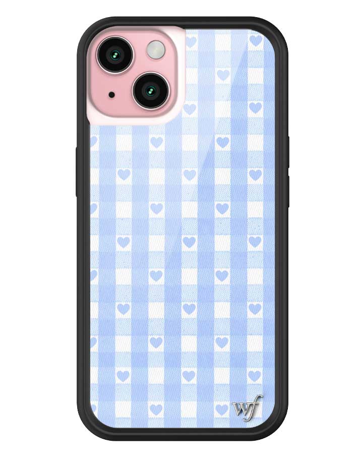 Blue Gingham Hearts iPhone Case - Image 15