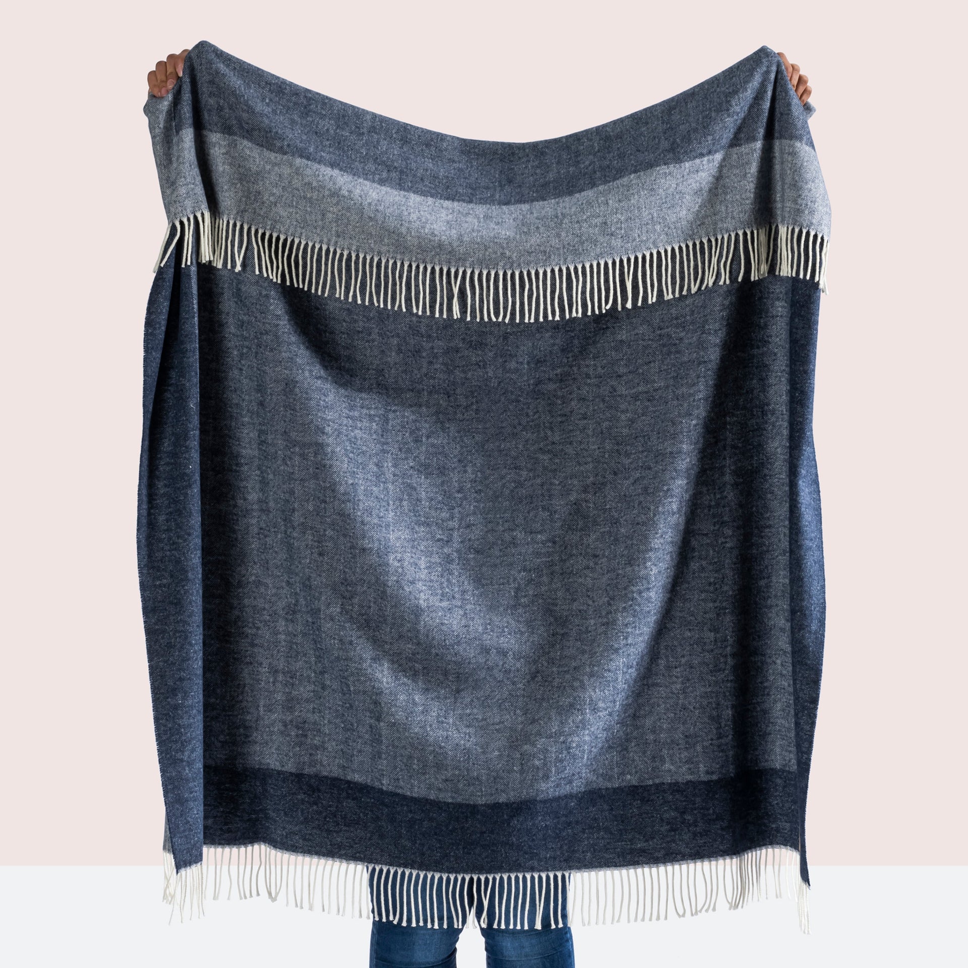 Border Herringbone Throw