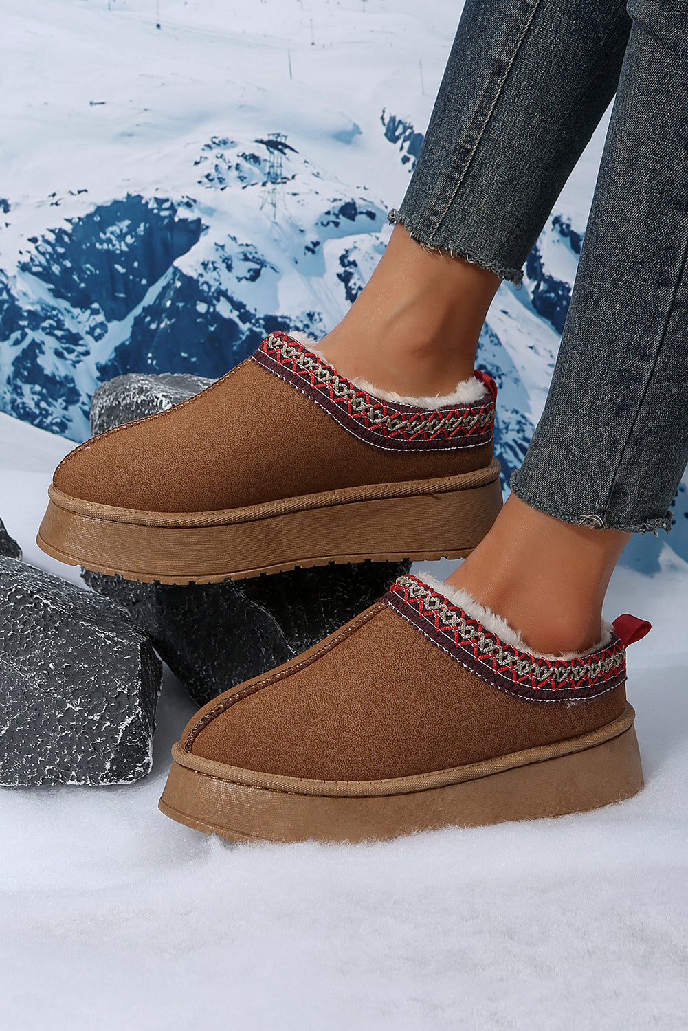 Jade Suede Plush Lined Snow Boots