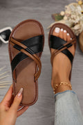 Criss Cross Flat Slippers