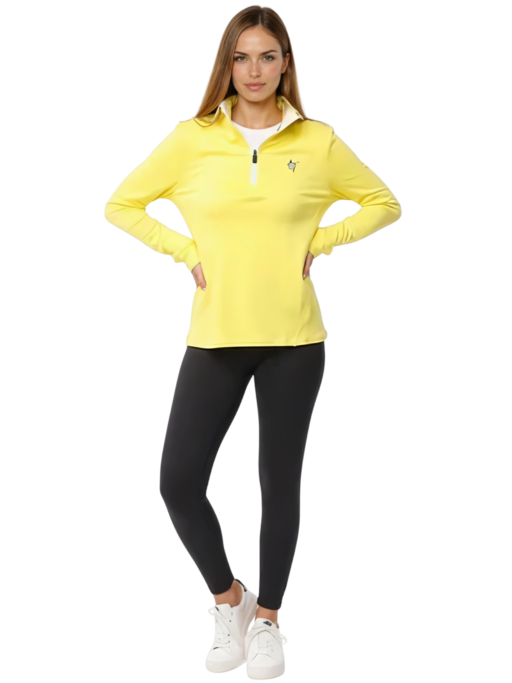 Women's Bar Harbor Quarter Zip Pullover in Aqua - Image 3