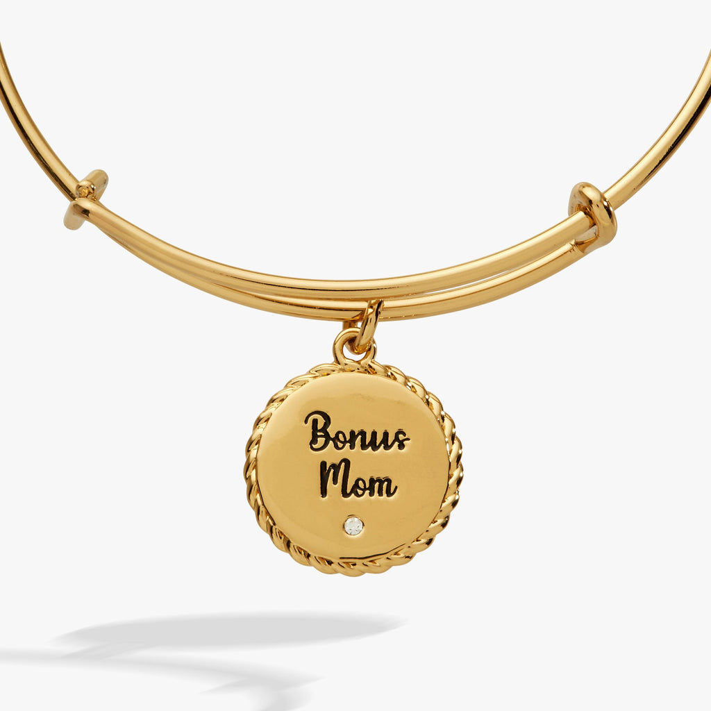 Bonus Mom Family Isn't Only Blessed By Name Gold Charm Bangle