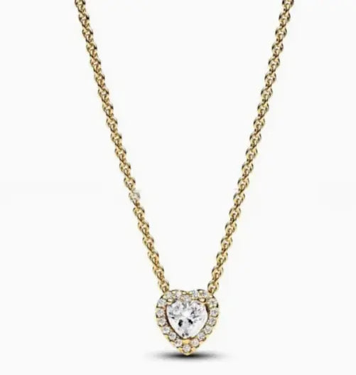 925 Silver Color Diamond Necklace